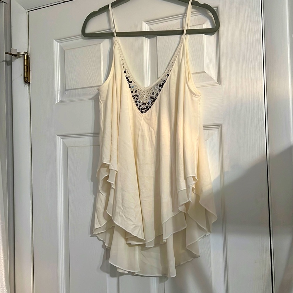 Bling flowy tank top
